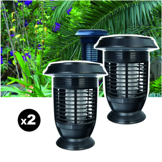 Lot de 2 pièges à moustique solaire auto-nettoyant EZIlight® Mosquito Garden MG 20