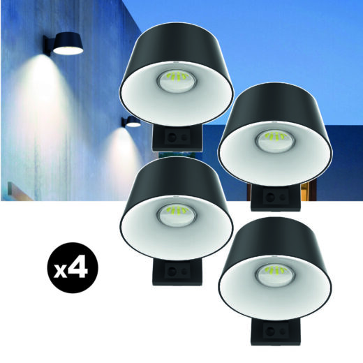 Lot de 4 lampes solaires EZIlight® Solar Wall S28