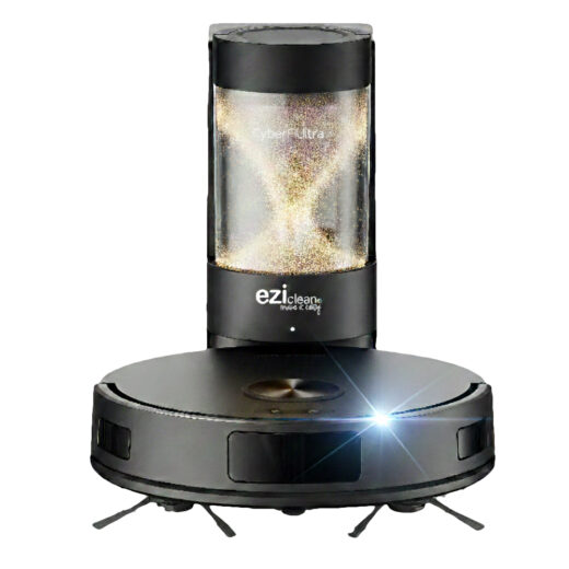 Robot aspirateur laveur GYROSMART connecté avec base de vidage EZIclean® CyberFlow ULTRA