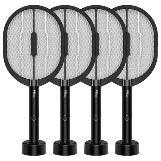 Lot de 4x Raquettes anti-moustique EZIlight® Mosquito Racket
