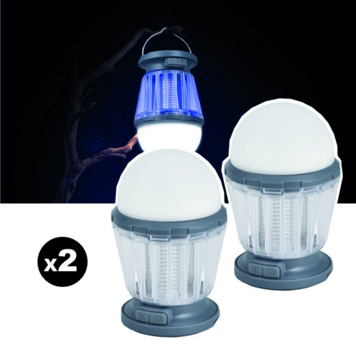 Lot de 2 pièges à moustique d'extérieur EZIlight® Mosquito Stop MS 30 Transparent