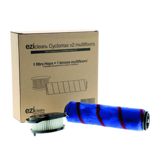 EZIclean® Cyclomax v2 multifloors - Pack brosse + filtre