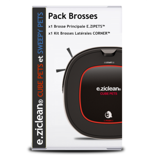 EZIclean® Aqua one, Cube pets et Sweepy pets - Pack Brosses