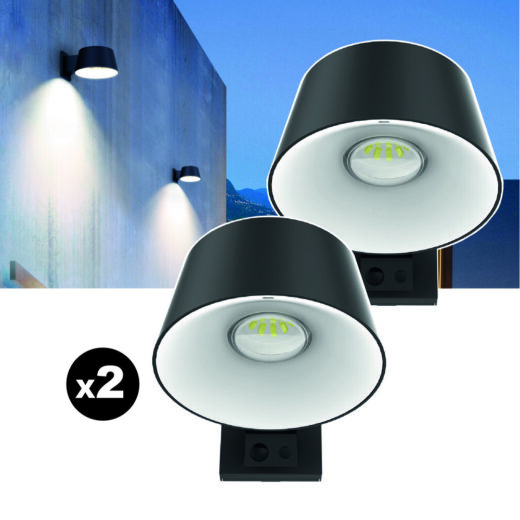 Lot de 2 lampes solaires EZIlight® Solar Wall S28