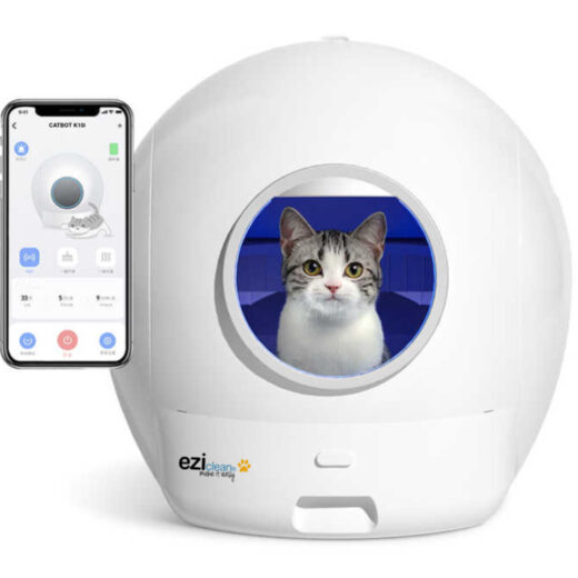 Litière autonettoyante connectée - maison de toilette pour chat eziclean® CATBOT K10i