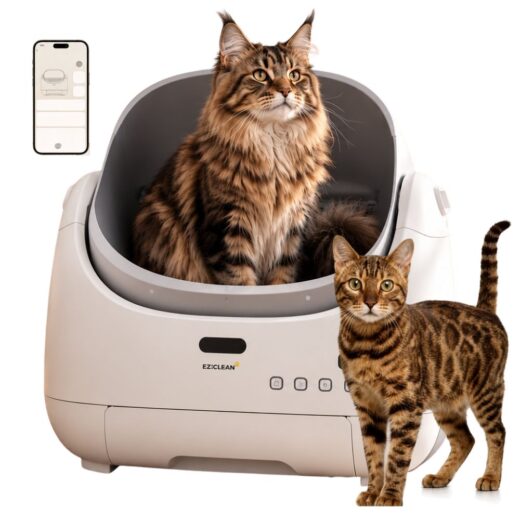 Litière autonettoyante connectée - maison de toilette pour chat eziclean® CATBOT K12i ULTRA IA