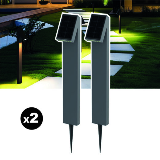 Lot de 2 lampes solaires EZIlight® Solar Way S15