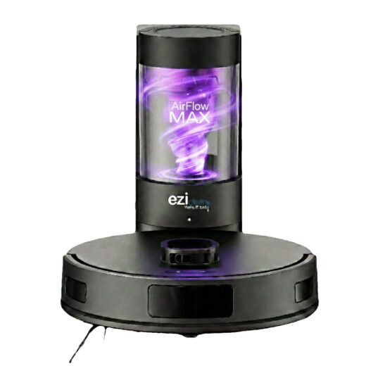 Robot aspirateur laveur LIDAR connecté avec base de vidage EZIclean® AirFlow MAX