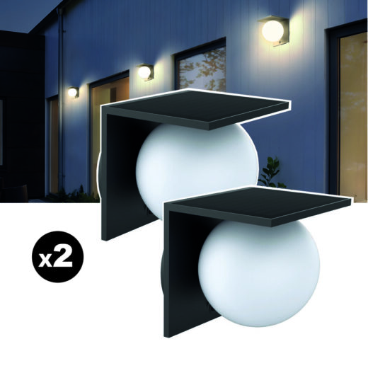 Lot de 2 lampes solaires EZIlight® Solar Wall S26