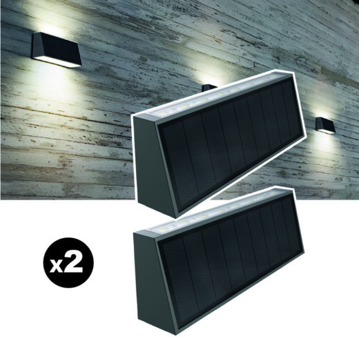 Lot de 2 lampes solaires EZIlight® Solar Wall S31