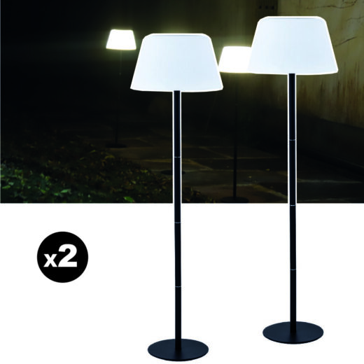 Lot de 2 lampadaires solaires EZIlight® Solar lamp L40