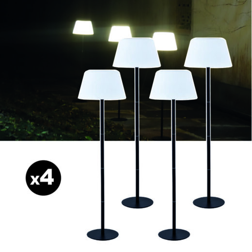 Lot de 4 lampadaires solaires EZIlight® Solar lamp L40