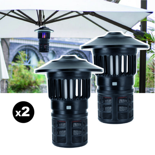 Lot de 2 pièges à moustique éclairant d'extérieur EZIlight® Mosquito Garden MG 30