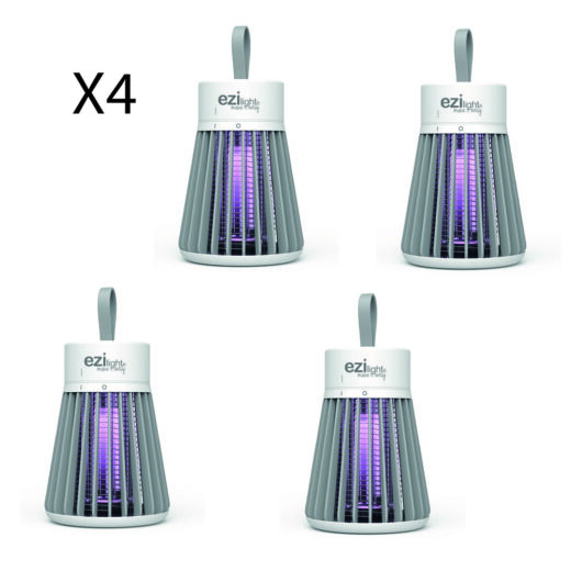 Lot de 4 lampes anti-moustique nomade EZIlight® Mosquito stop MS20
